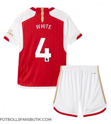 Arsenal Ben White #4 Replika Hemmatröja Barn 2023-24 Kortärmad (+ Korta byxor)